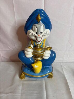 Vintage Warner Bros Bugs Bunny Genie Magic Lamp Cookie Jar Looney Tunes Ceramic